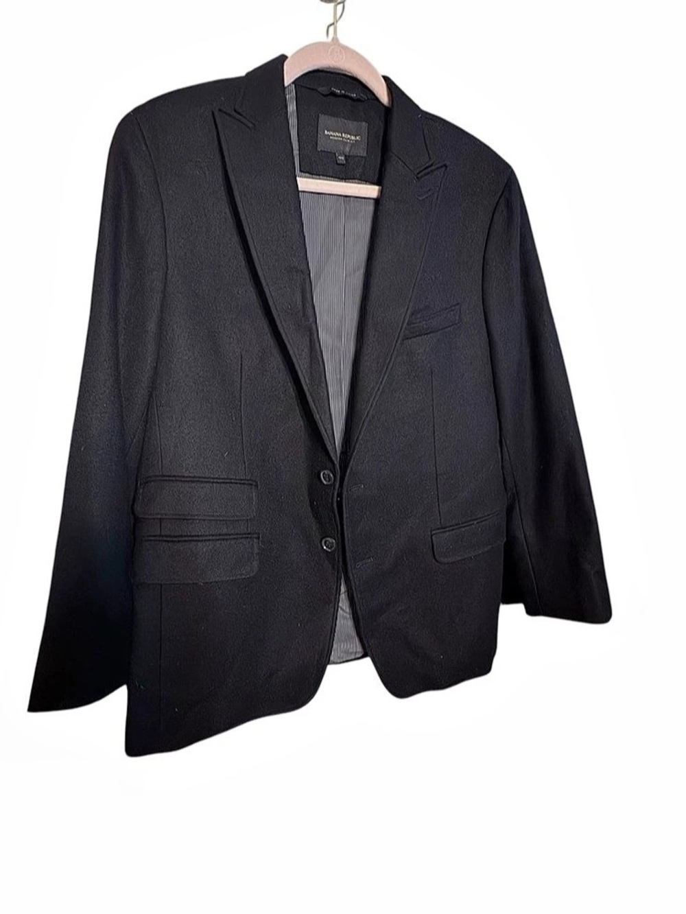 Banana Republic Men’s Modern Slim Fit Wool Blazer in Black Size 42 Short Like Ne
